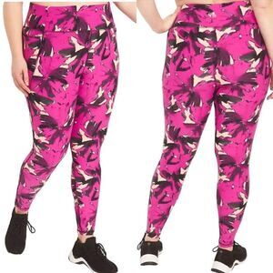 Livi Active Leggings 3X Pink Camo High-Rise Signature Stretch Wicking Pockets